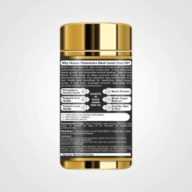 Aceite de semilla de comino negro Vitaminnica 1000 mg - mejor salud inmune 60 cápsulas