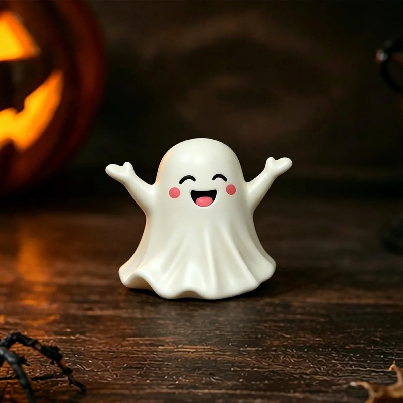 Middle Finger Ghost Statue for Halloween Decor – Cute &
