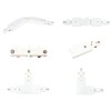 H Track Single Circuit 3-Wire Track Connector(Flexible Connector White)