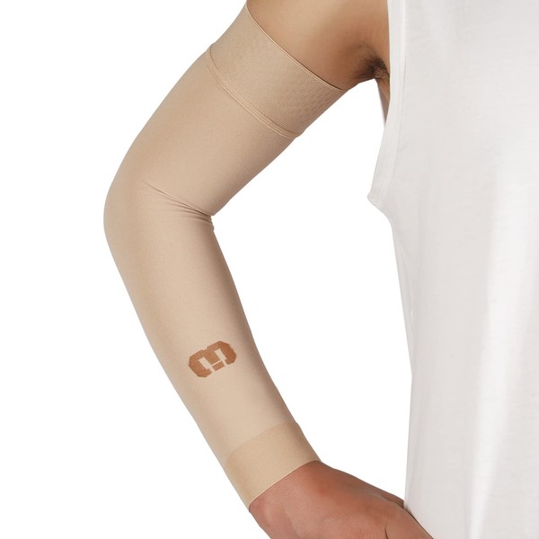MGANG Lymphedema Compression Arm Sleeve for Women Men, Opaque, 15-20