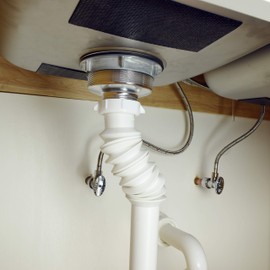 Plumb Pak PP21201 Flex 'N Fix Flanged Sink Tailpiece, 1-1/2" inlet