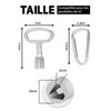 SOSALUK Triangle Trash Bin, Key Triangle for Bin, Yellow, Metal