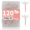 120 PCS Rose Gold Push Pins for Wall Clear Thumb