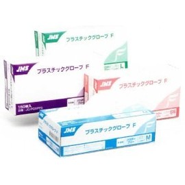 JMS Plastic Globe F Powder Free, Plastic Gloves, 150 Piece Size L