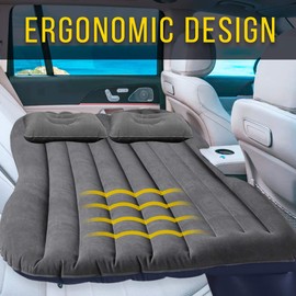 Zento Deals Truck and Car Air Mattress Backseat Bed - Premium Quality Portable Car Inflatable Mattress with 2 Pillows Universal fit (1 Pack)