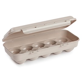 meberg PF114121 Egg Box for 10 Eggs, Set of 3, Plastic, BPA-Free, Egg Transport Box, Stackable Egg Storage Box, Egg Container for Fridge
