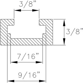 POWERTEC 71609-P4W 3" T-Track Intersection Kit with Predrilled Mounting Holes, 4 Sets, For Universal T track, T Track Accessories for Woodworking Jigs and Fixtures