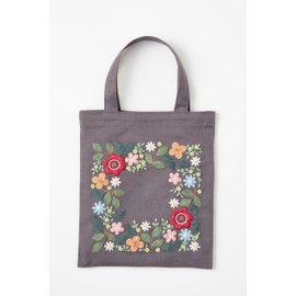 LECIEN COSMO Embroidery Kit, Yula's Heartful Plant and Flower Embroidery, [Night Forest Party] No. 542401, Size When Completed: Size (H x W): 8.3 x 7.5 inches (21 x 19 cm)