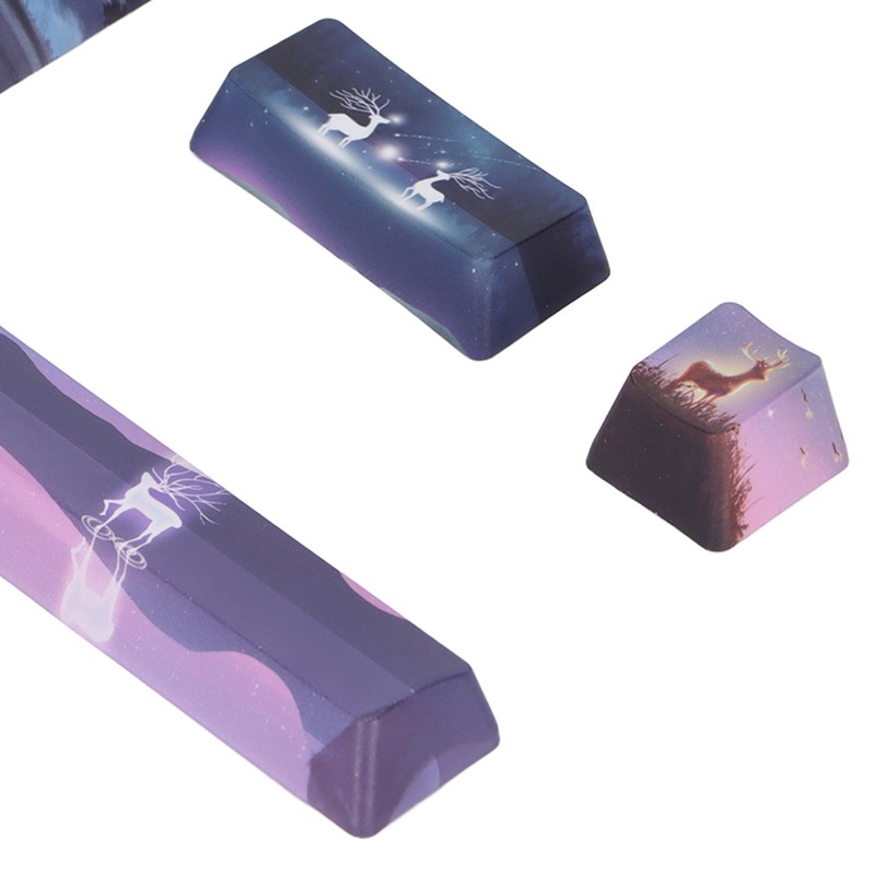 Keycap 4 Keys Elk Pattern Design Space ESC Enter Numpad