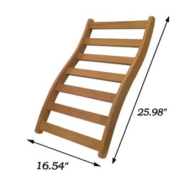 LTCCDSS Red Cedar Canadian Sauna Backrest | S-Shape Design - Slip-Resistant - Non-Toxic - Comfortable - Sauna Accessories Kit Apply to Barrel or Infrared Sauna (25.98 in * 16.54in)