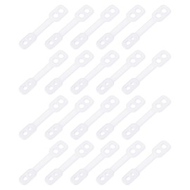 sourcing map 30Pcs Clothes Hanger Windproof Plastic Strip Hook, Anti-Slip Off Windproof Fixed Buckle, Anti-Drop Strips Hanger Fixation for Outdoor Indoor Transparent