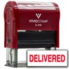 Vivid Stamp Delivered Self Inking Rubber Stamp (Red Ink) -