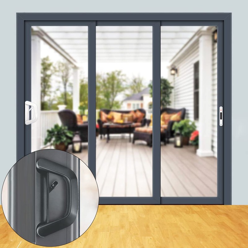 ALLYWASAI Sliding Patio Door Handle Set with Mortise Lock, Suitable