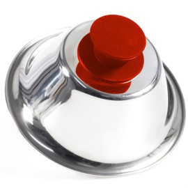 Kerafactum Burger Bell Red Cloche Cover for Grilling and Melting Cheeseburger Burger Cover for Hamburger Steaks Melts Cheese Stainless Steel Plancha Accessories