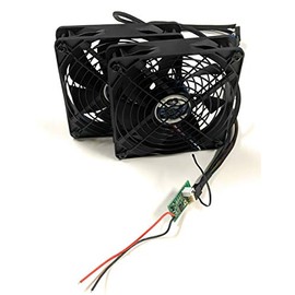 Coolerguys Dual 120x120x25mm PWM Fans with PWM Thermostat Controller Kit
