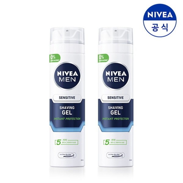 Nivea Men Sensitive Shaving Gel 200ml X 2 / 니베아