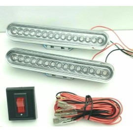 Blazer WHITE LED Daytime Running Light Car Driving DRL Fog Lamp Kit 12V