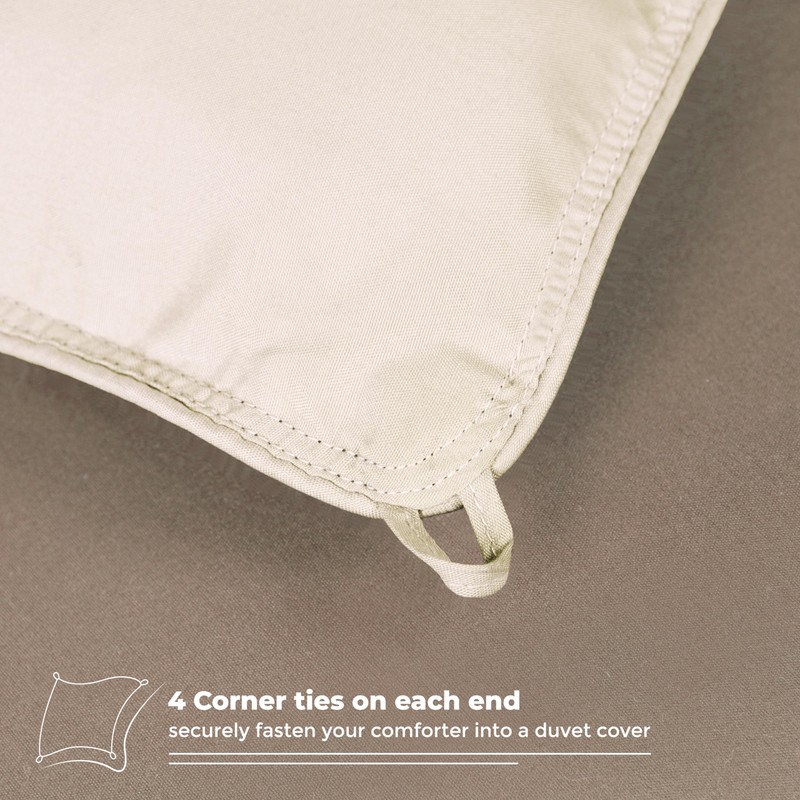 Superior Brushed Microfiber Comforter, Down Alternative Bedding, Medium Weight, Soft