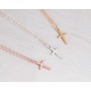 Gold Cross Layered Choker Necklace - Handmade Dainty Christian Necklace
