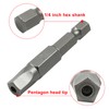 LDEXIN 10Pcs Magnetic Pentagon Head Screwdriver Bits 1/4" Hex Shank
