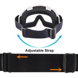 PCC ADJUSTABLE WHITE GOGGLE FOR DIRT BIKE ATV MOTOCROSS