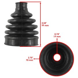 Caltric Front Axle Outer CV Boot Kit for Yamaha 5B4-F510G-00-0