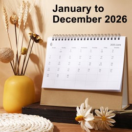 Desk Calendar 2026 UK,Calendar 2026, from January until December 2026, Vertical Desk Calendar with Double Binding, 9x7 Inch, Suitable for Advertising Gifts, Promotional Gifts(Large)