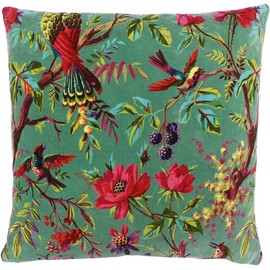 Paoletti Paradise Cushion Cover, Cotton, Water, 50 x 50 cm
