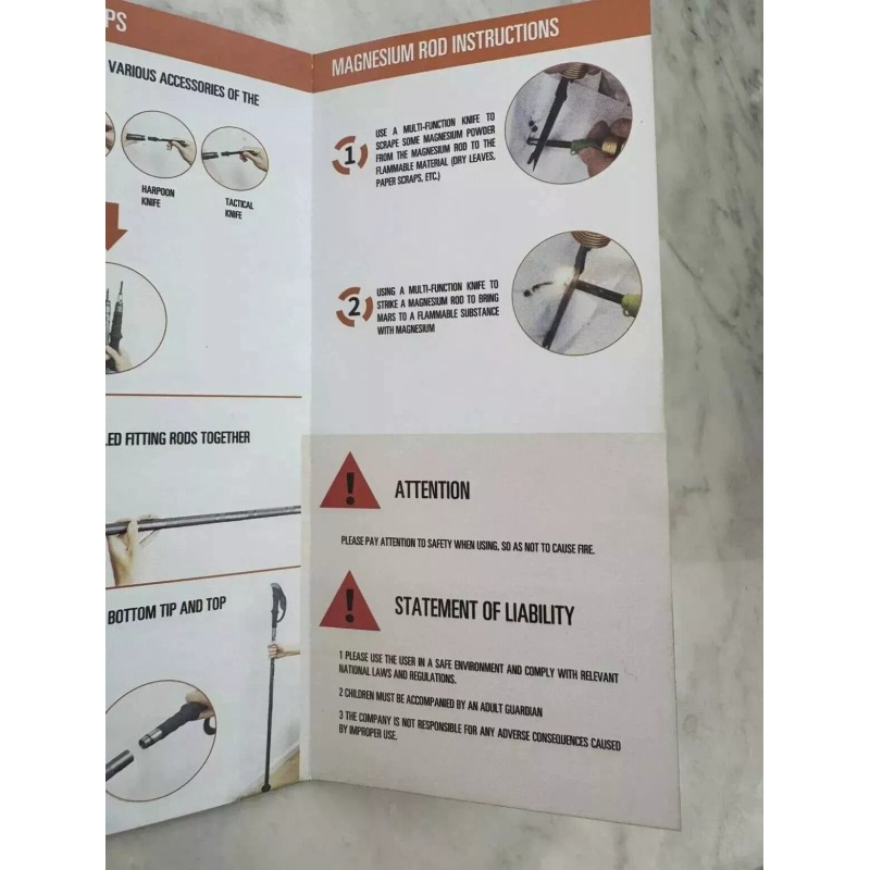 Unbranded Multi-Function Tactical Trekking Pole Walking Hiking Stick US