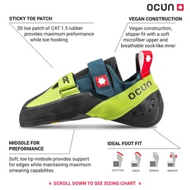 Ocun Havoc Bouldering Shoe | Rock Climbing Shoe, Petrol/Gre, 7