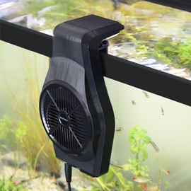 UPETTOOLS Fish Tank Chillers Fan, Aquarium Cooling Fan Cold Wind Chiller for Shrimp Coral Tropical and Sea Fish Tank（7-15 Gallon）