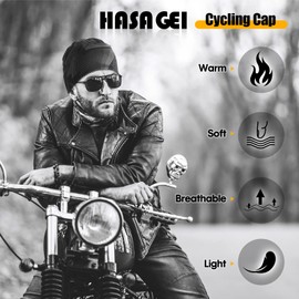 HASAGEI Running Hat Men Women Cycling Hat Under Helmet Beanie Cold Season Warm Sports Hat Antistatic Printed Hat for Leisure Activities Jogging Travel Ski Mountaineering Cycling, Twill