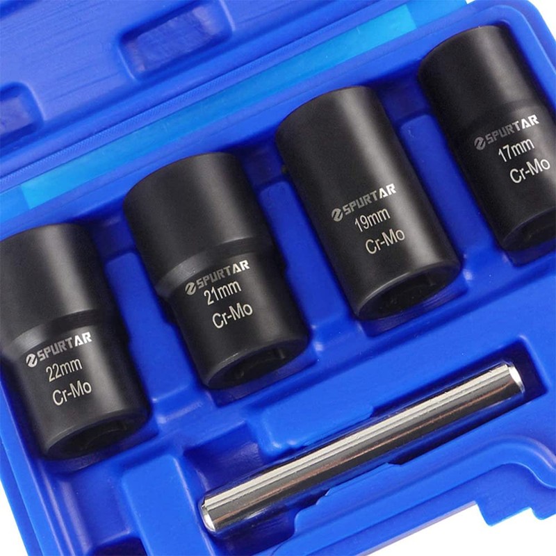 CENPEK 5Pcs Twist Socket Set,1/2 Inch Drive Damaged Bolt Remover,