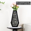 SHYFOY Black Crushed Diamond Vase Large Mirrored Flower Vases Home
