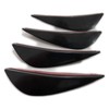 S-NET 4-Piece Universal Canard Front Car Fin Spoiler Bumper Protector