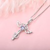 STARCHENIE Stethoscope Cross Pendant Necklace 925 Sterling Silver Angel Wings