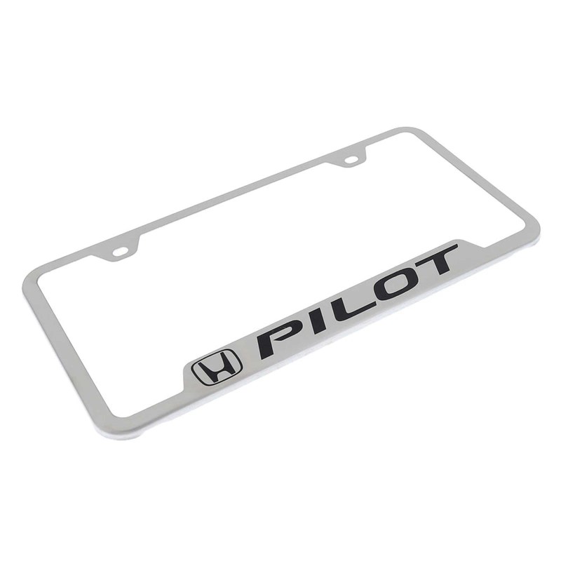 Honda Pilot License Plate Frame Brushed (Chrome)
