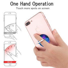 3 Pack/Purple Blue Galaxy Cell Phone Ring Holder 360 Degree Finger Ring Stand for Smartphone Tablet