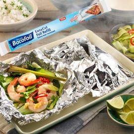 1 x EasyCut Cling Film Refill Roll 60m x 35cm + 2 x EasyCut Tin Foil Aluminium Foil Refill Roll 15m x 30cm