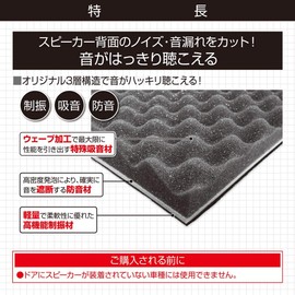 Amon 2365 Project Music Speaker Back Vibration Absorbing Material, Size: Approx. 7.7 x 7.7 inches (195 x 195 mm), Thickness: Approx. 1.0 inches (25 mm), 2 Counts