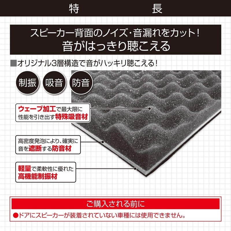 Amon 2365 Project Music Speaker Back Vibration Absorbing Material, Size: