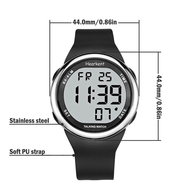 Hearkent Talking Watch for Elderly, Large Digits Watch Easy to