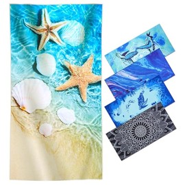 Microfiber Beach Towels Lightweight Thin Compact Quick Fast Dry Oversized Sand Proof Clearance Towels Accessories for Swim Pool Yoga Camping Blanket Essentials Must Haves Women Adults Gifts