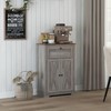 HOMCOM Farmhouse Barn Door Accent Cabinet, Kitchen Sideboard Storage Cabinet