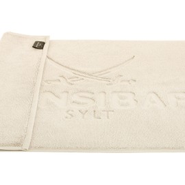 Sansibar Sylt Design Bath Mat 50 x 80 cm - Pure Cotton Bath Mat - Oeko-Tex, Non-Slip and Washable - Sylt Design - Sand
