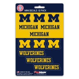 Team Promark Michigan Wolverines Mini Decals - 12 Pack