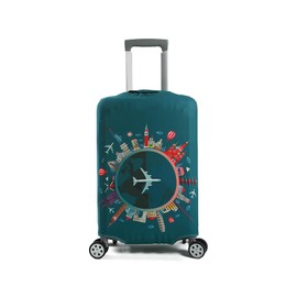 Pinsheng Suitcase Protective Cover Elastic 18-32 Inch Washable Luggage Cover Elastic Travel Suitcase Cover Luggage Covers Travel Suitcase Case with Strap for Suitcases, blue