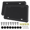 Aootf Black License Plate Frames-2 Pack Silicone License Plate Cover