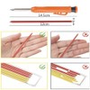 CAASFOOY Deep Hole Marker Pencil.Construction Site Carpenters Pencil Set Metal