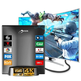2024 Newest - HDTV Antenna Indoor, Long Range Reception, HDTV Antennas for TV with Signal Booster, Digital Antenna for Smart tv Indoor